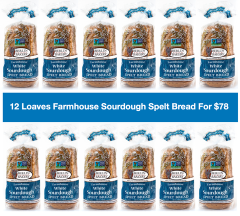 12 Loaves Farmhouse White Sourdough Spelt Bread
