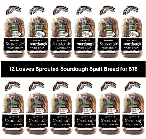 12 Loaves Sprouted Sourdough Spelt Bread