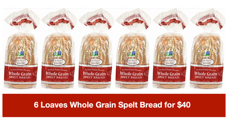 6 Loaves Whole Grain Spelt Bread