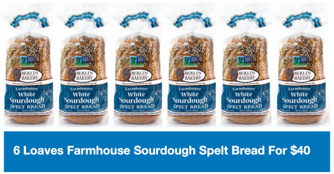6 Loaves Farmhouse White Sourdough Spelt Bread