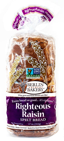 Righteous Raisin Spelt Bread